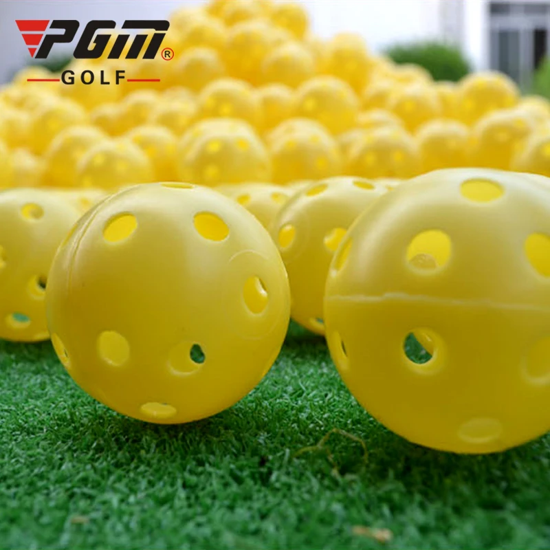 PGM Q009 light golf balls plastic hollow golf hollow ball plastic practice golf balls with holes