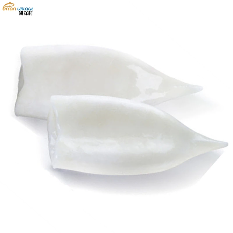 Shandong Ocean Village Food Wholesaler Seafood Stuffed Squid Tubes Frozen 10% Glazing Squid Tube