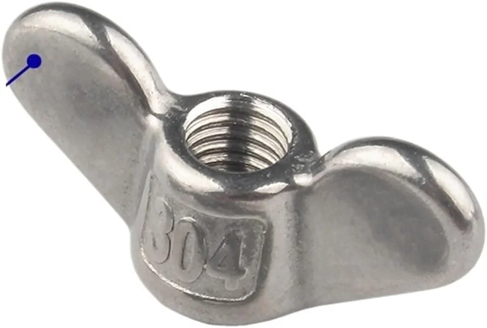 Hot sale DIN 315 Stainless Steel Wing Nuts M4, M6, M12 - SS304, SS316, SS202 Butterfly Wing Nuts for Mechanical Manufacturing