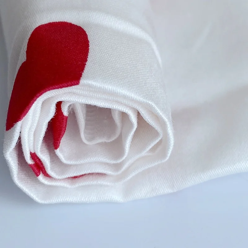 
Print cotton satin fabric with fashion red heart pattern for cotton fabric satin shirt 