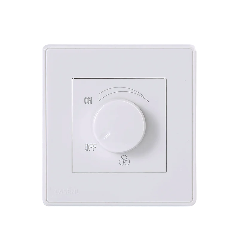 Cheaper and durable Switches PC Panel White Gold color Rotary Fan Speed Switch for home