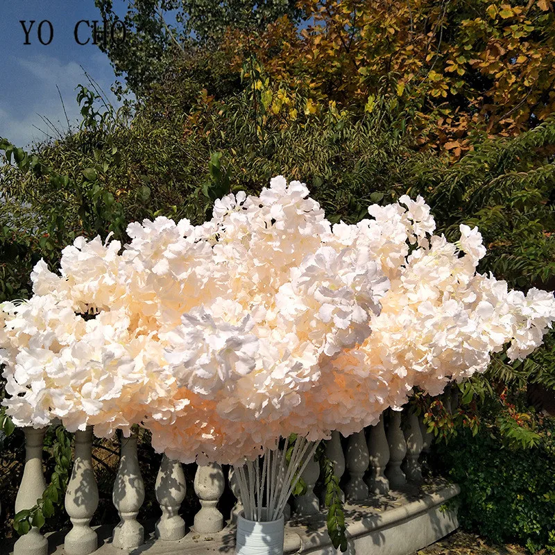 Artificial Cherry Blossom Sakura Tree Branches Fake Cherry Blossom Tree Branches Wedding Hotel Home Decoration