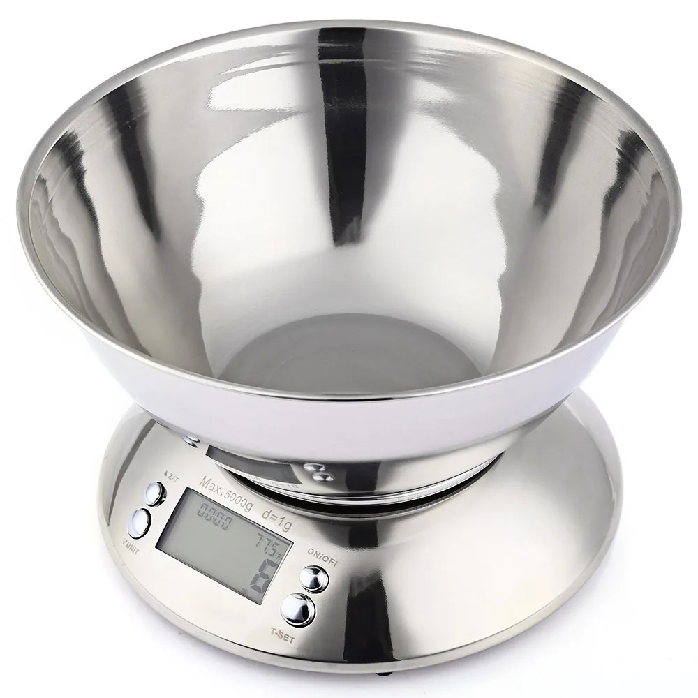 Design of Stainless Steel Cooking Kitchen Scale Food Scale 5kg/1g Digital Kitchen Scale