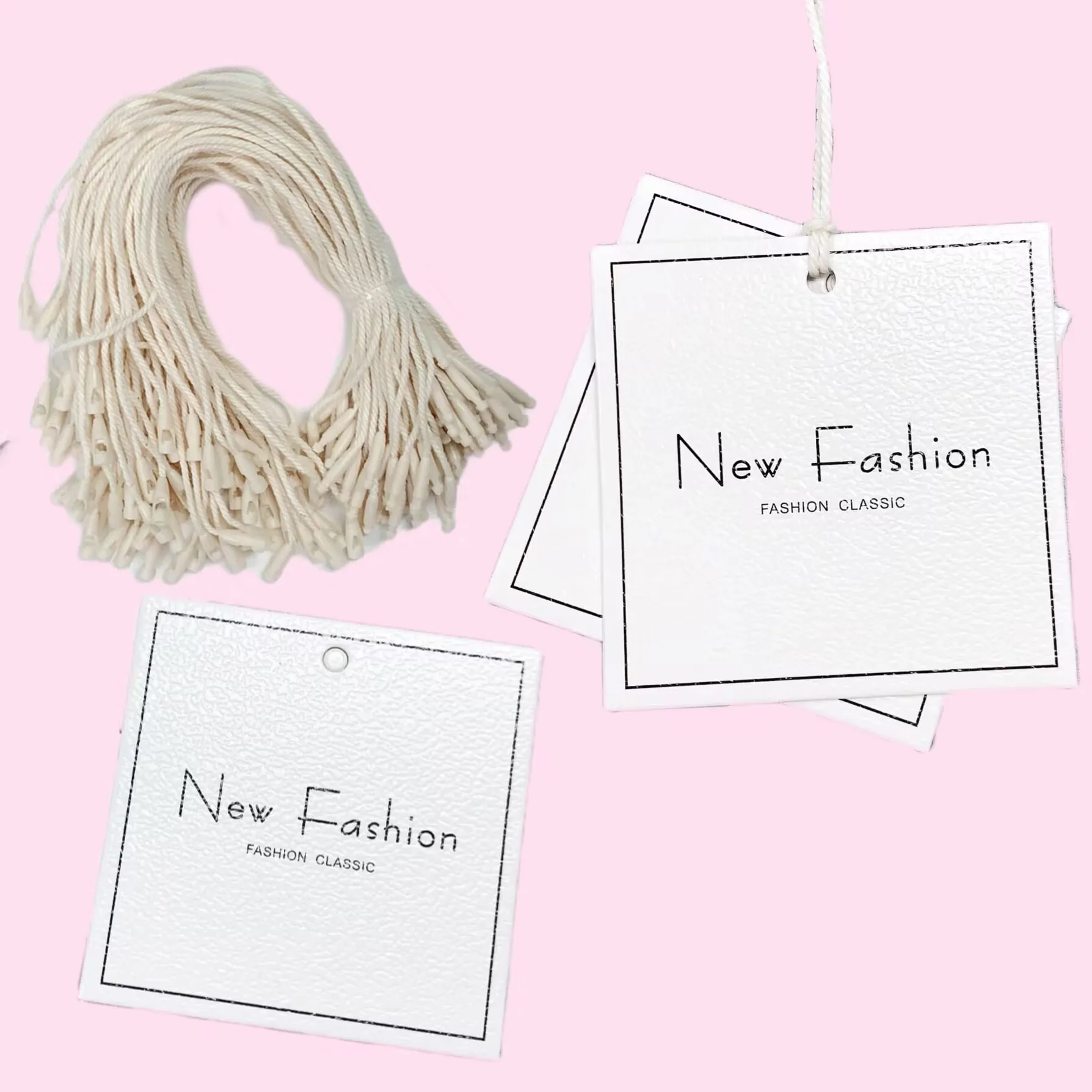 Eco--Friendly Custom Clothing Tags for Handmade Items Personalized High Quality Fashion Garment Labels Hang Tags with Logo