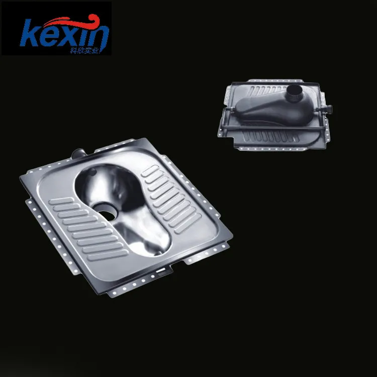 Bathroom Design Commode America Style Stainless steel One Piece Perforated Toilet Size Water Closet Squatting Pan