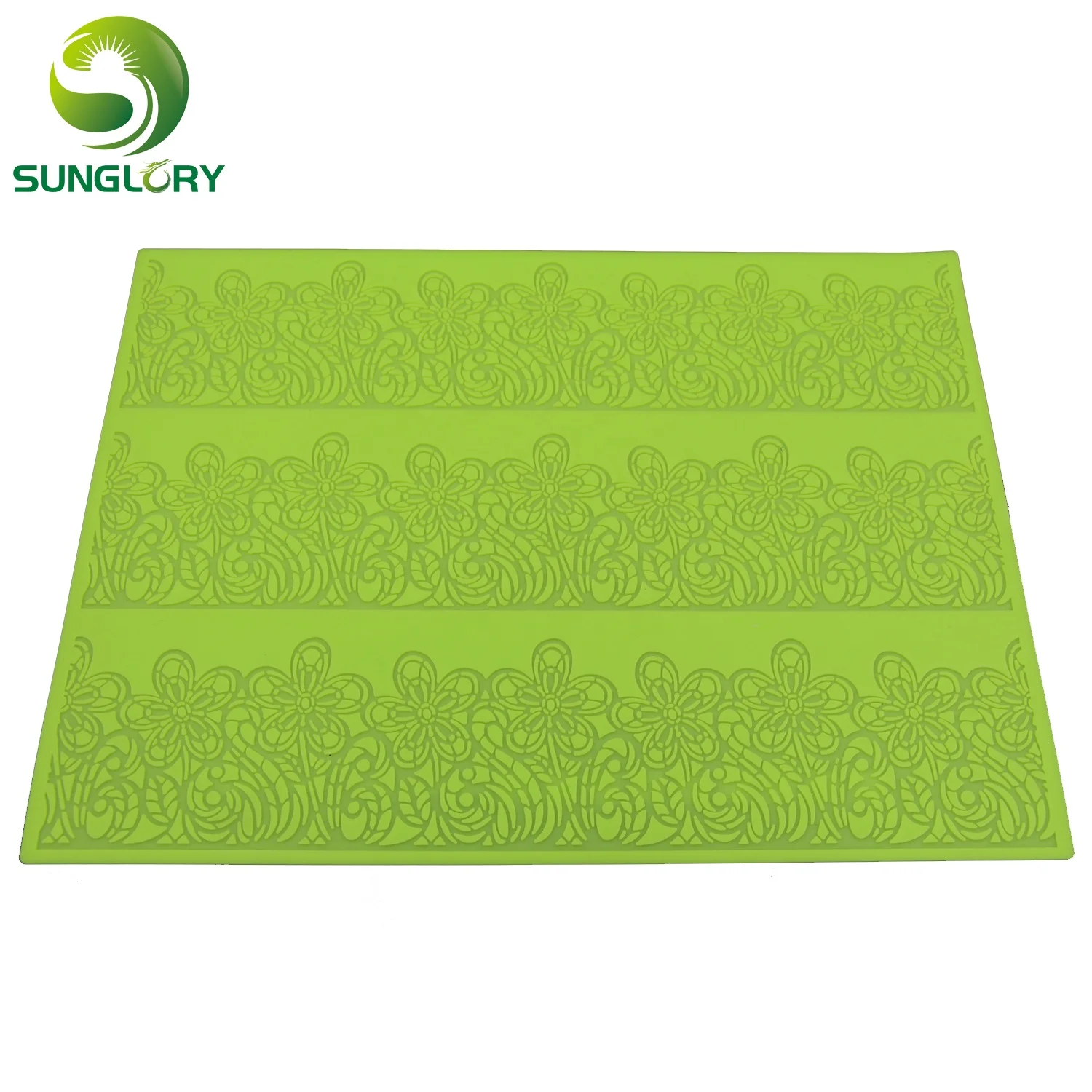 С цветочным рисунком с кружевным краем для выпечки тортов помадной начинкой декоративная кухонная цветы нарядное кружевное хлеба Цвет Зеленый
