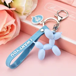 Pvc Creative Stereo Doll Balloon Dog Key Ring Car Bag Pendant Manufacturers Wholesale Small Gifts