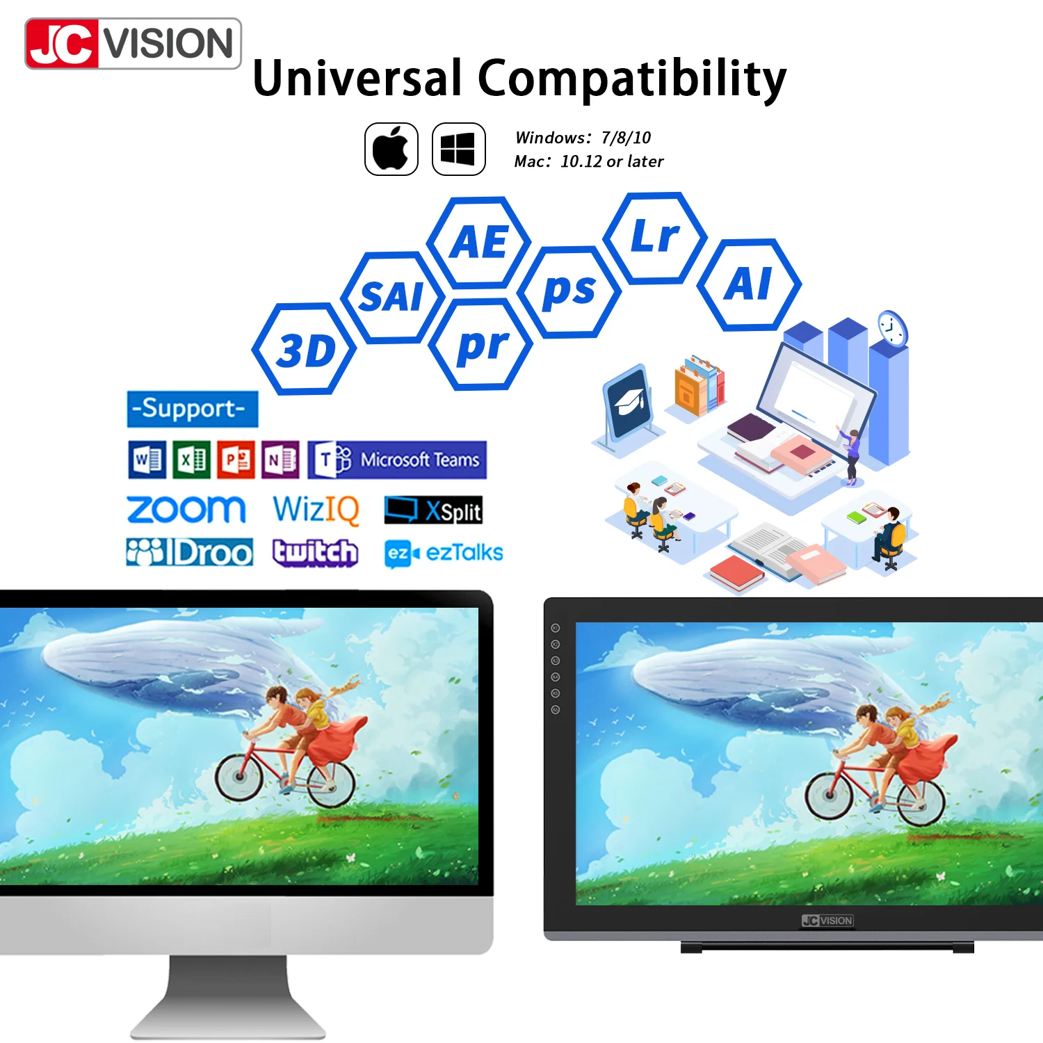 JCVISION Factory JC2200 21 5 дюймовый новый монитор технология полного ламинирования 8192 уровня графический Эквадор