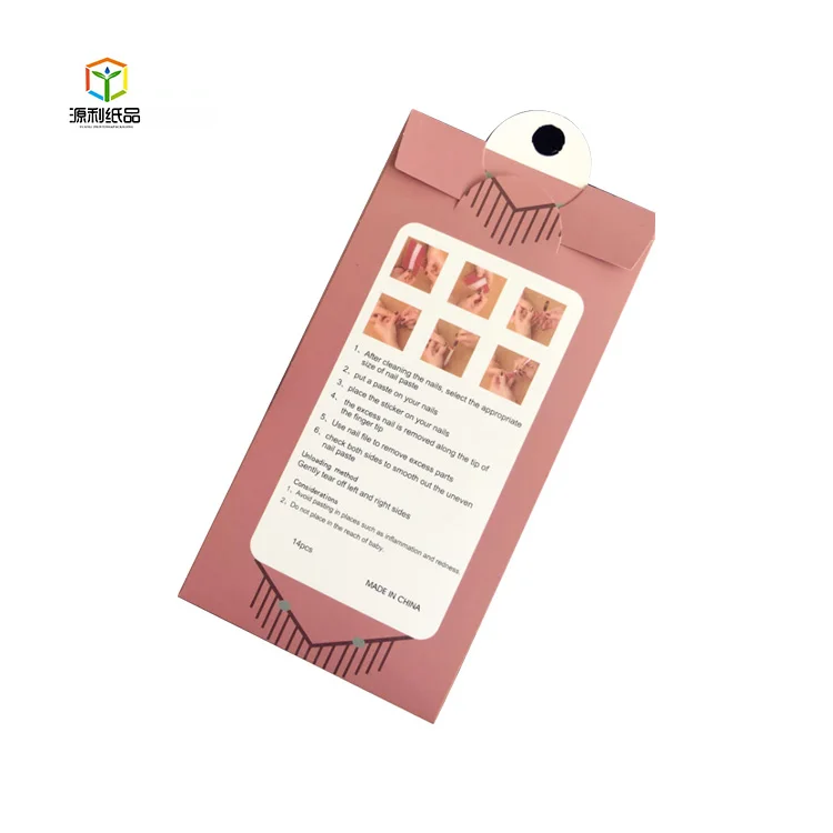China Manufacturer Nail Sticker Paper  Packaging Box Nail Polish Box