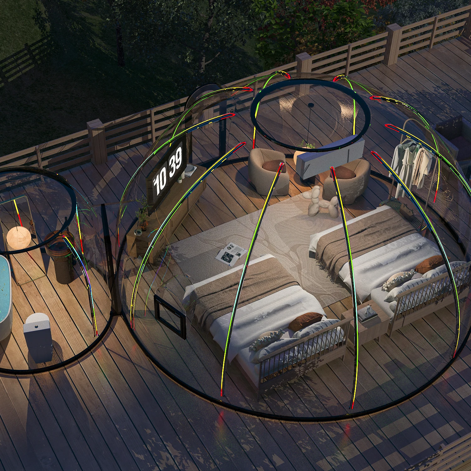 Full House Prefabricada Transparent Igloo Dome Bubble Luxury Hotel Tent Dome Room