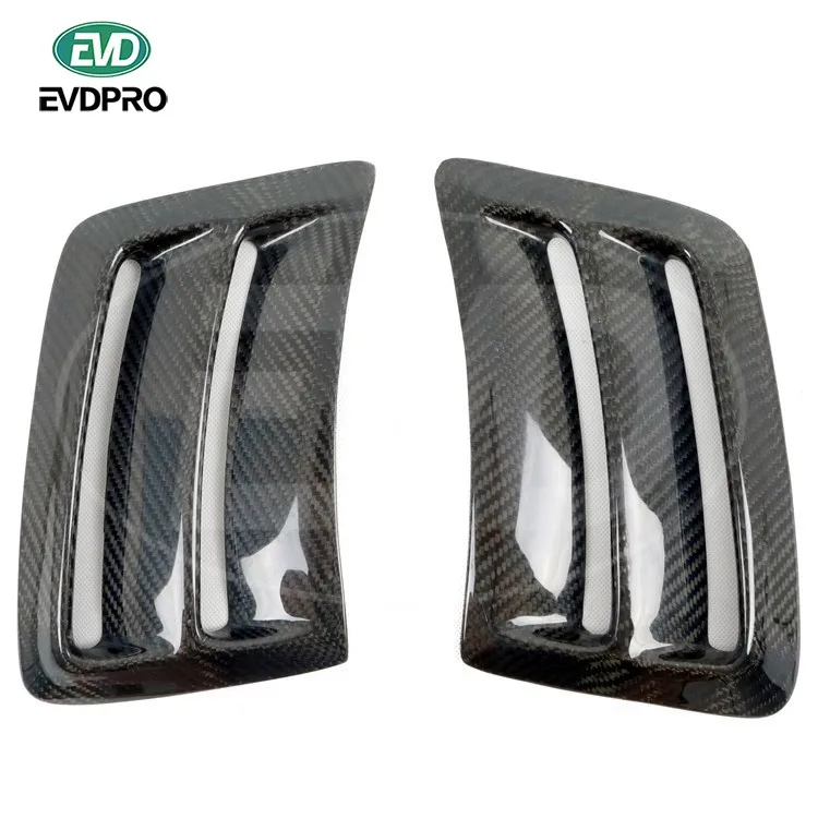 FOR 2008-2010 MERCEDES BENZ C-CLASS W204 AMG C63 CARBON FIBER FRONT BUMPER SIDE VENTS