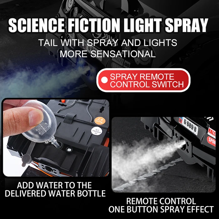 1:16 Scale 4wd Rc Drifting Light Vehicle Children Toys Remote Control Racing Car With Detachable Tyre