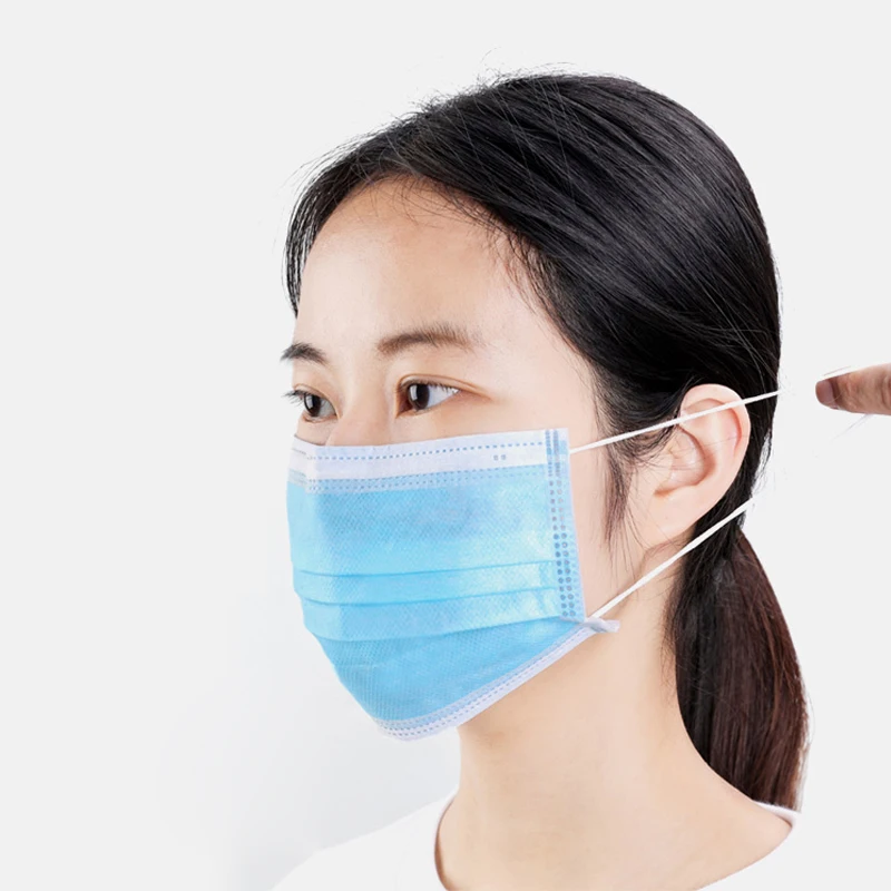 Nelson Level 3 China Manufacturer Wholesale Mascarilla Surgical Medical Respirator Disposable 3 Ply Ear-loop Face Mask