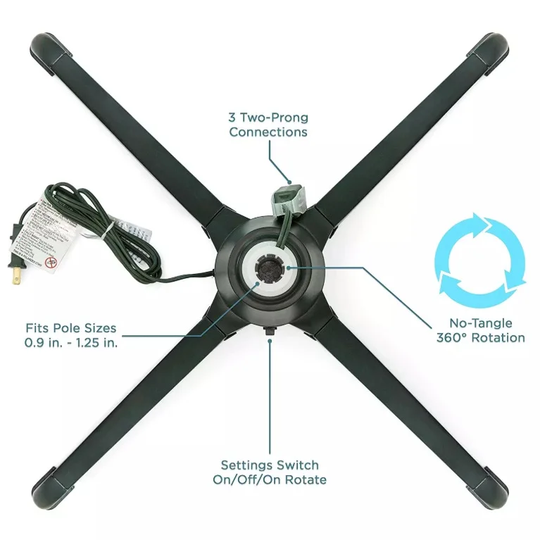 Rotating Christmas Tree Stand Full Light Chain Connecting Available UL GS Qualified