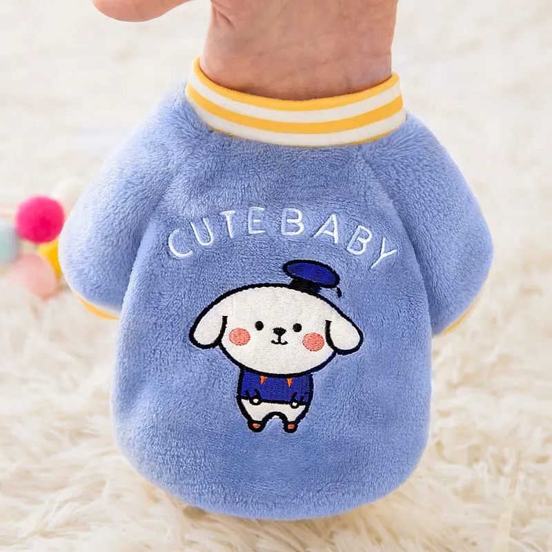 Maychan Fashion Spring Aumtum Winter Fleece Cute Animal Pattern Warm Super Soft Small Pet Dog Cat Clothes