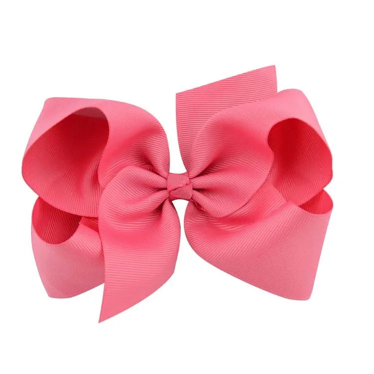 Hot selling 6 inch 40 colors ribbon hair bow for girls