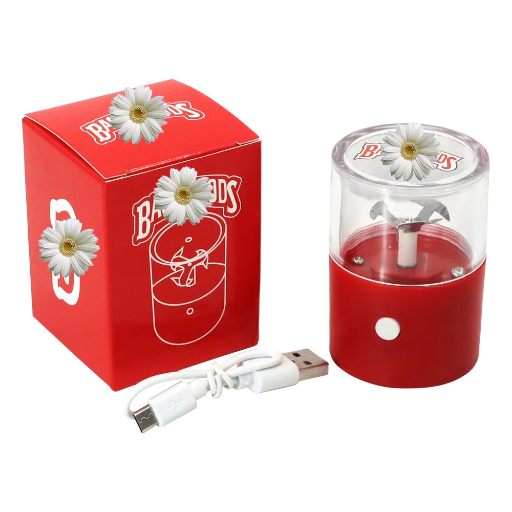 New fund hot sell cookis multicolor small plastic portable automatic recharge battery USB electric weed herb grinder