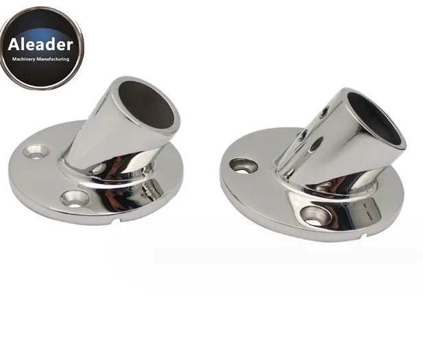 Stainless steel marine deck hardware 60 degree stanchion base for rail 55x73x65 Multi angle selection L2007-25