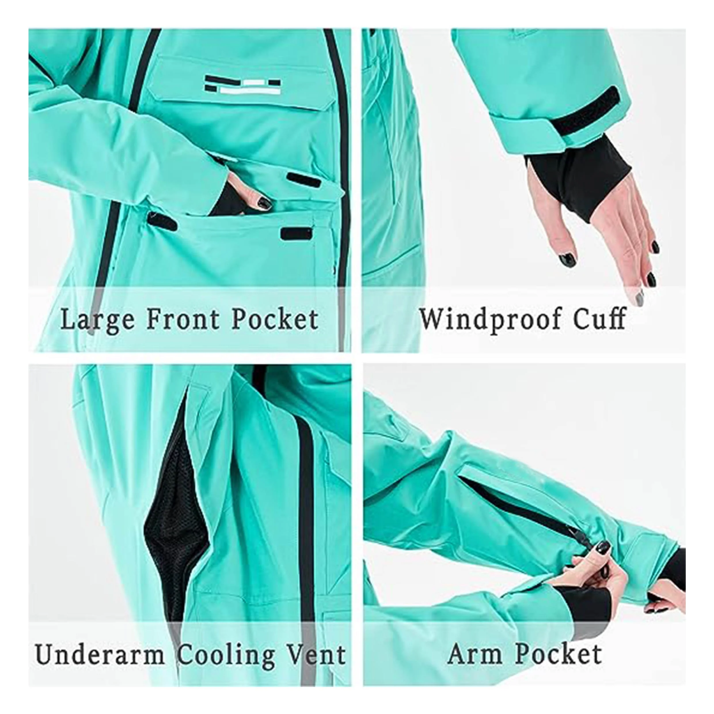 Ski Winter Jumpsuits Snow Suit Ladies Winter Waterproof One Piece Snowsuit