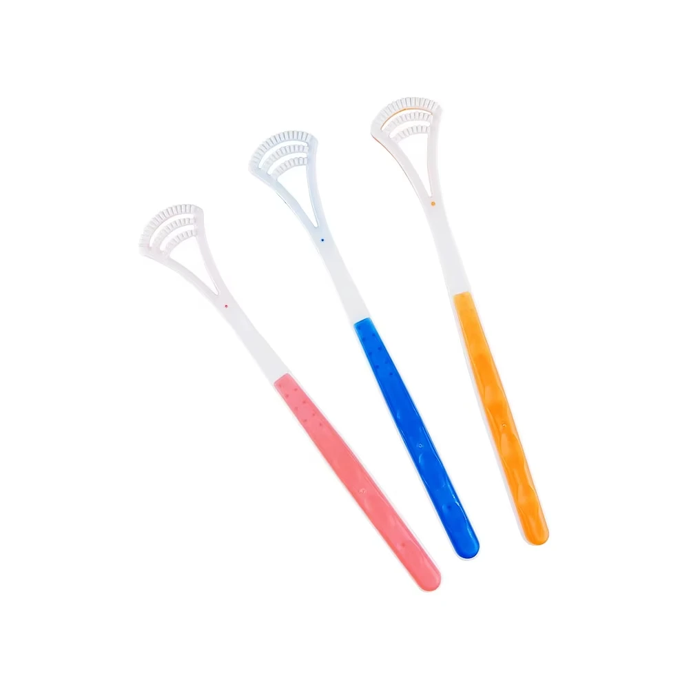 Tongue Scraper Cleaner Soft Silicone Tongue Coating Brush Oral Health Clean Brush Mouth Fresh Breath Scraping Easy To Use