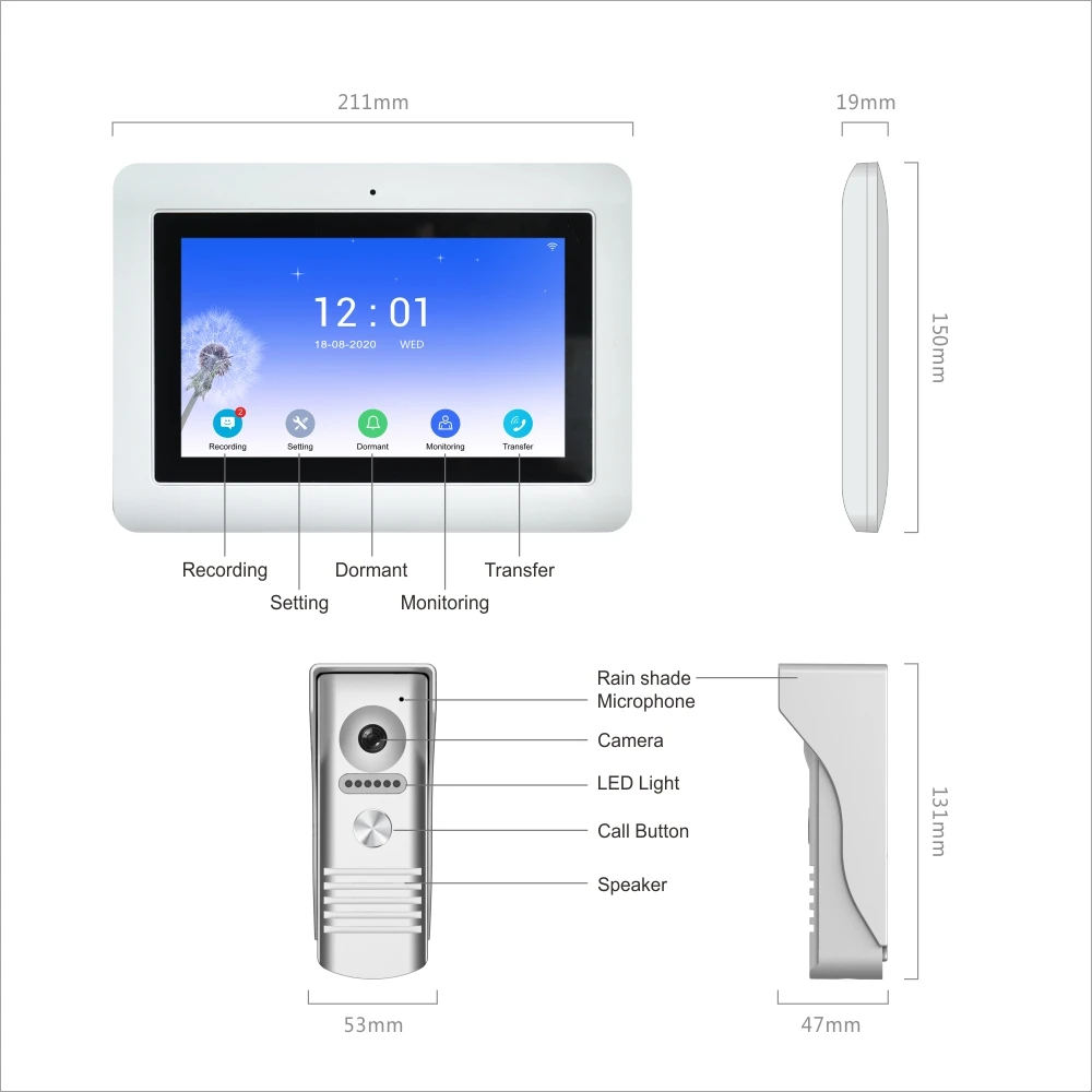 1080p door video bell wifi doorbell camera wireless smart ring doorbell wireless video intercom industry ip poe video door phone