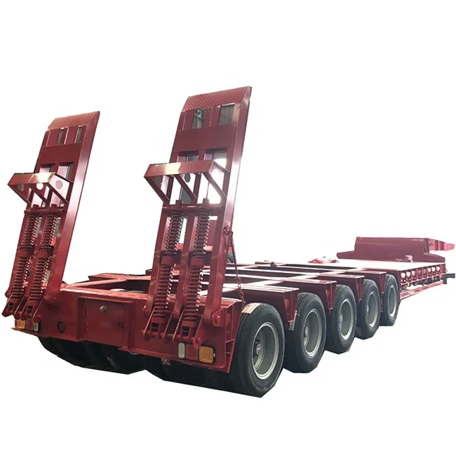 3 Axle 4 Axle Heavy Duty Lowbed Lowboy Semi Trailer with Cheap price