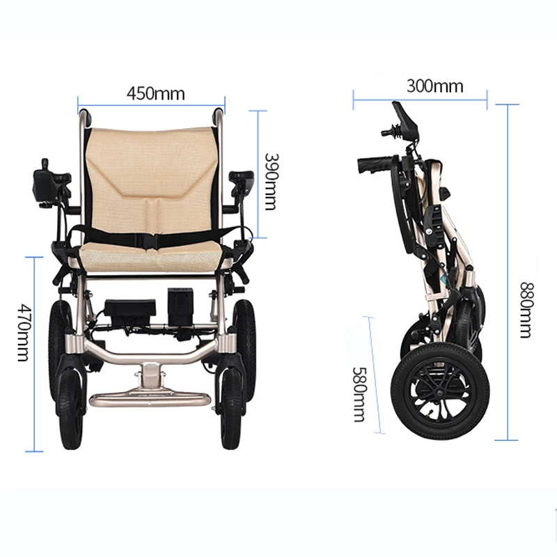 Lithium battery life folding wheelchair foldable aluminum electricity mobility wheelchairs price list