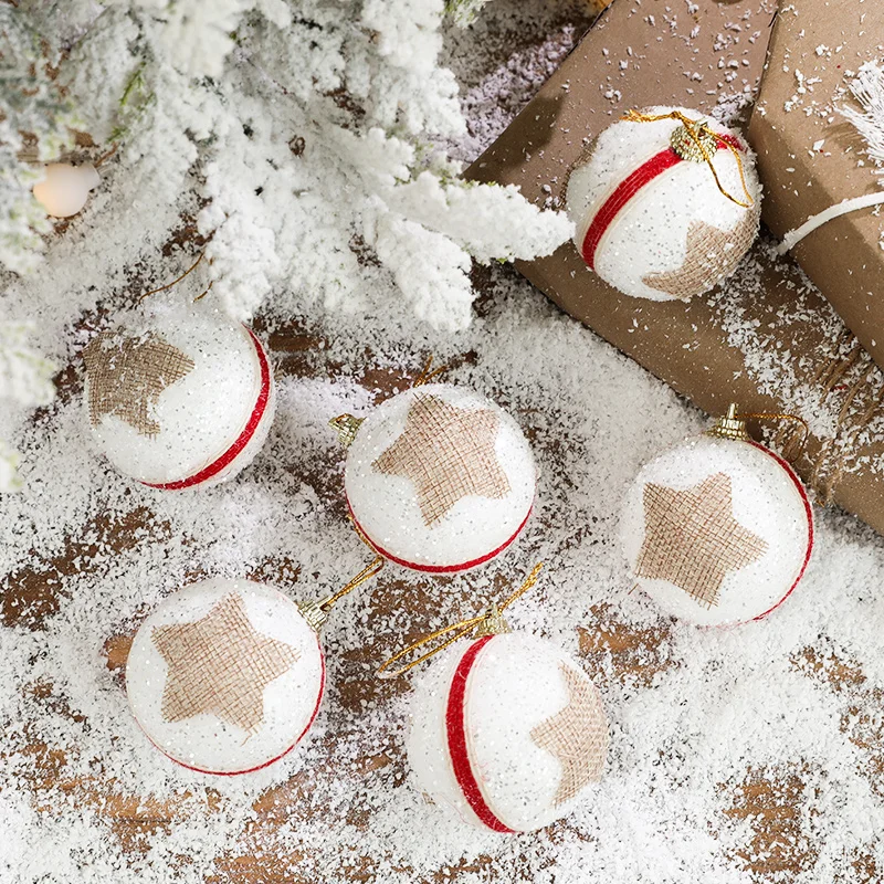 Christmas party supplies foam ball hanging tree decoration 6cm Christmas foam ball