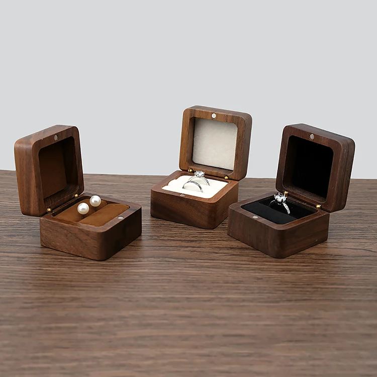 Bulk in sale wedding small boxing ring wooden jewelry ring box