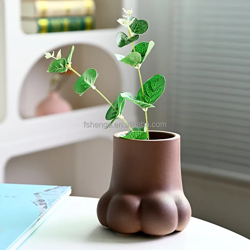 succulent potted cylindrical pattern small ceramic vase / bonsai pot office home desktop ornaments