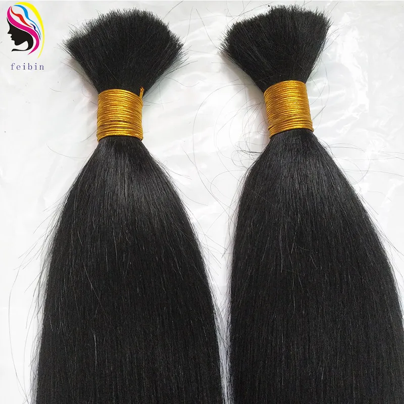 Hair bulk pure black straight cuticle aligned Natural wholesale virgin raw vietnamese vendor extension braid Human Hair