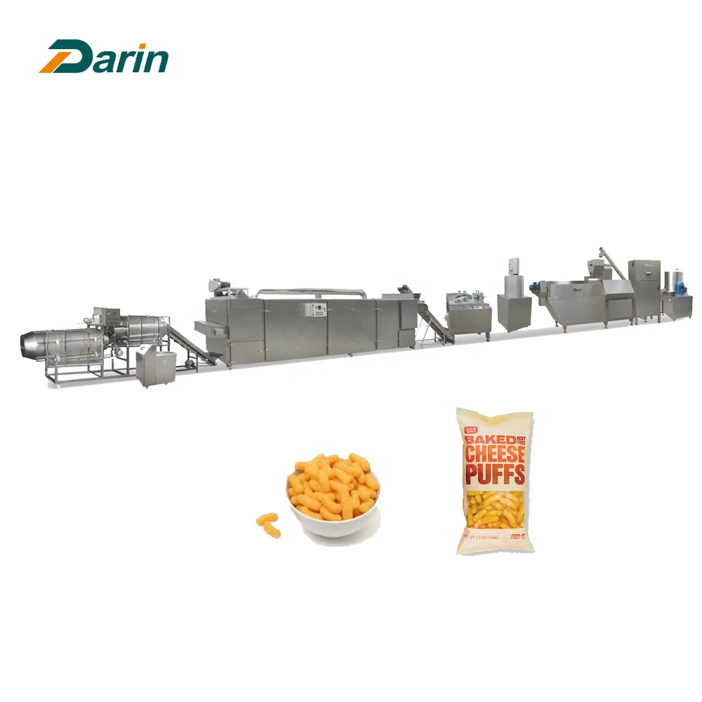 High quality corn puffed snacks making machine Rice Filled Bar Core Filling Puffed Snack Food Extrusion Producing Machine Plant