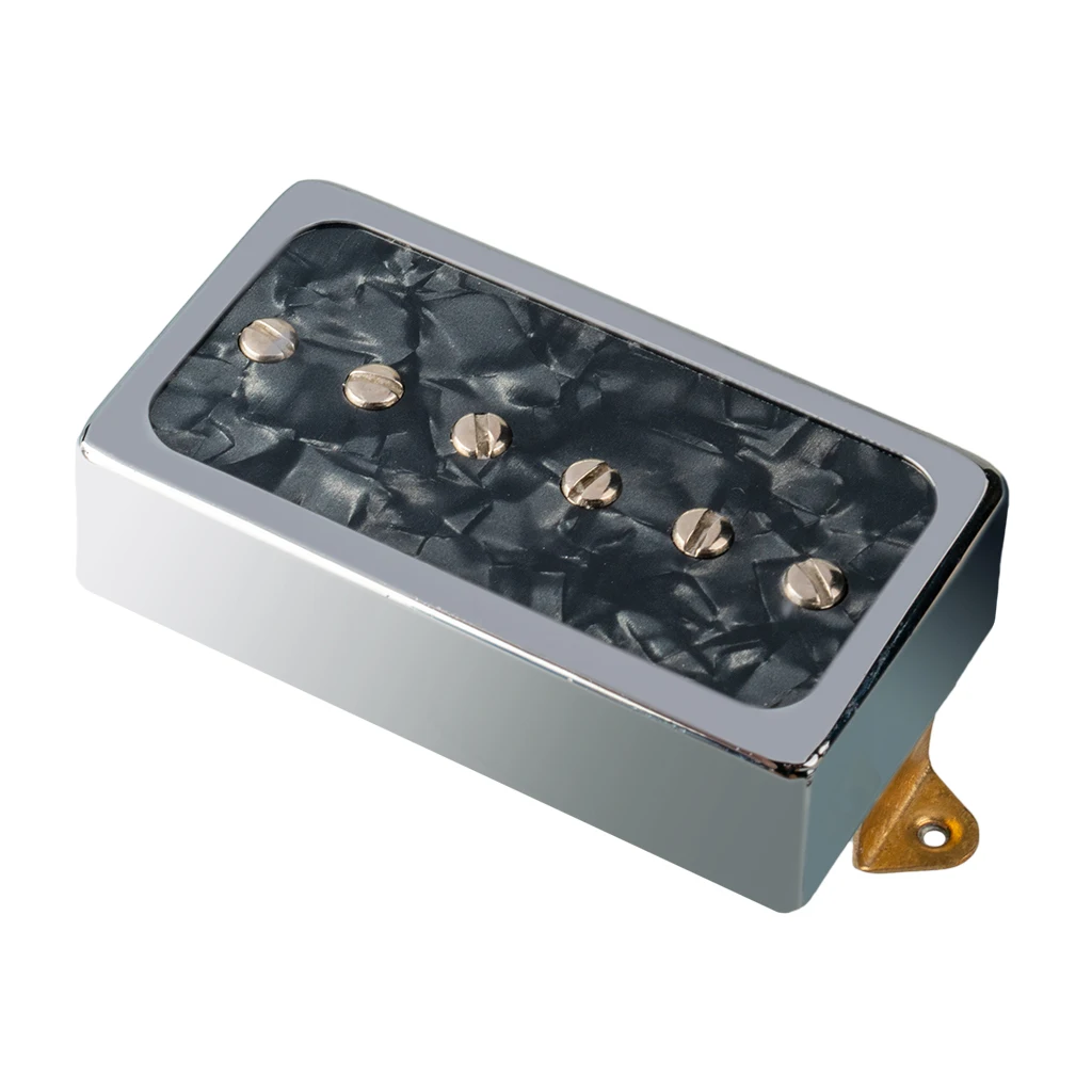 Звукосниматель для электрогитары NAOMI Bridge 52 мм пикап с хромированной крышкой керамический магнит жемчужной инкрустацией подходит LP