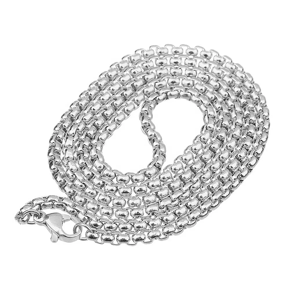 Hot Sale accessories 316L stainless steel rolo chain crude necklace Stainless Steel Chain