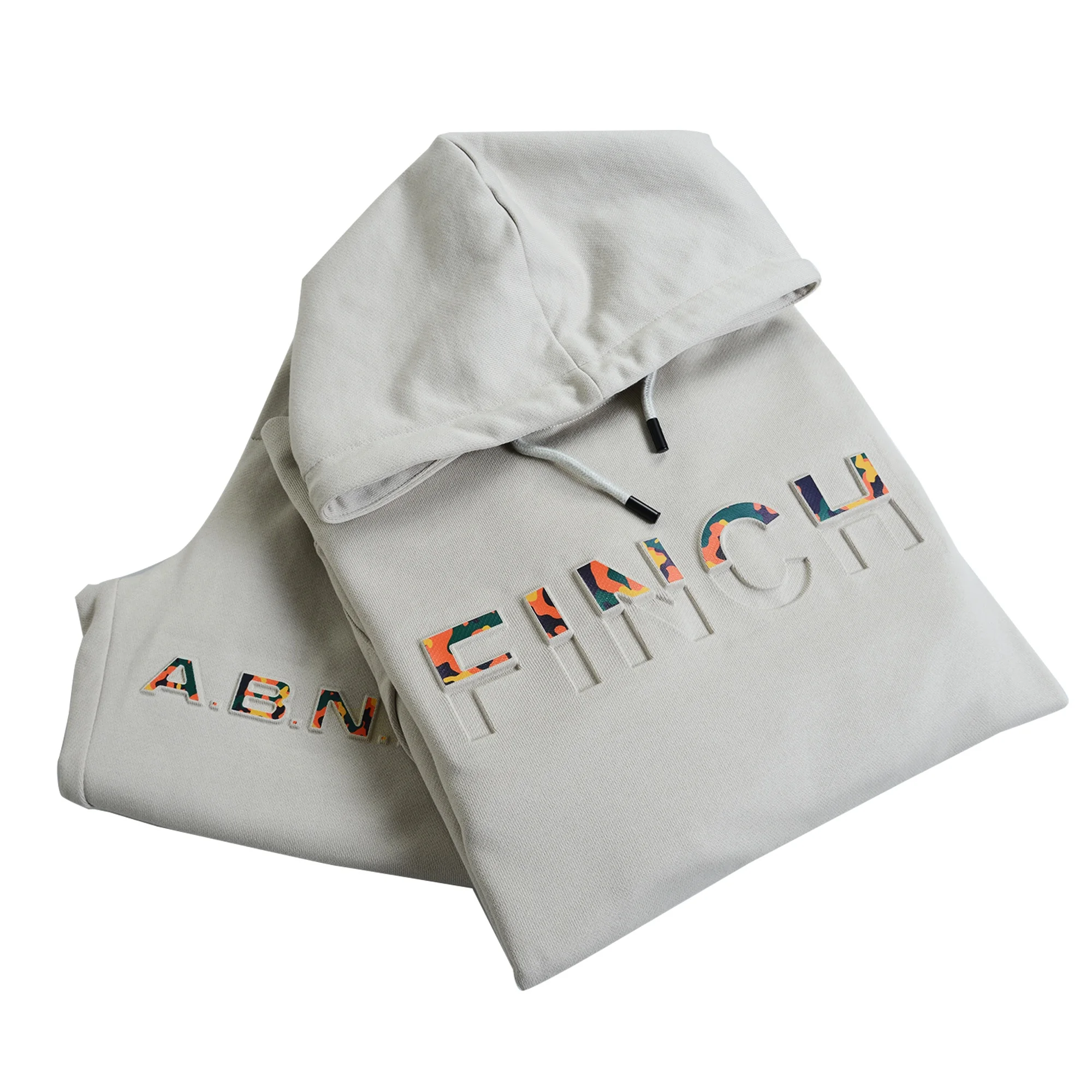 Finch garment 3d print embossed hoodie and jogger set gym embossed tracksuits for men