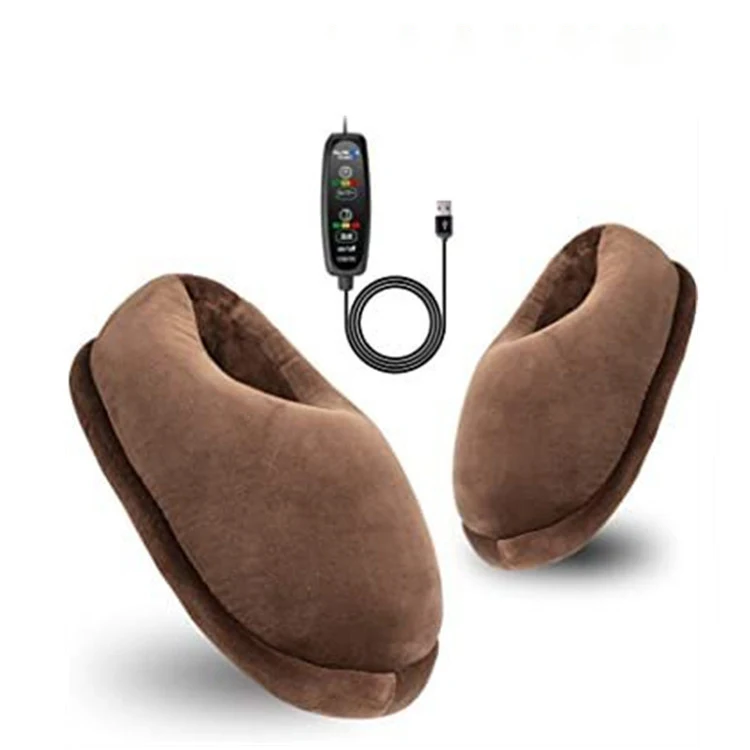 Hot Sales Coral Velvet Winter Warm USB New Style Popular Electric Heated Shoes Wireless Heating Slippers