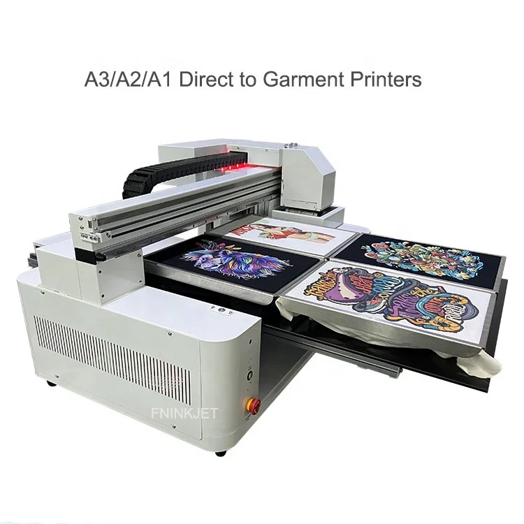 Direct to Garments Cheap DTG Printer with Automatic Maintenance Full Color Flatbed DTF UV Printer