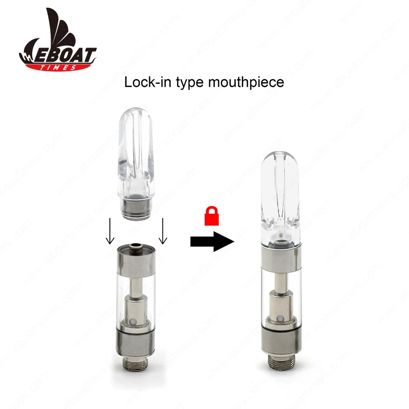 
Popular cbd cart Eboat C10 PCTG cbd tank ceramic coil 510 1ml empty cartridge 