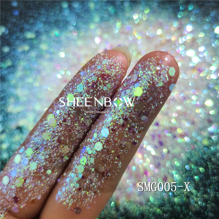 Aurora Iridescent Rainbow Glitter Chunky Mermaid Glitter Dust Powder 1kg