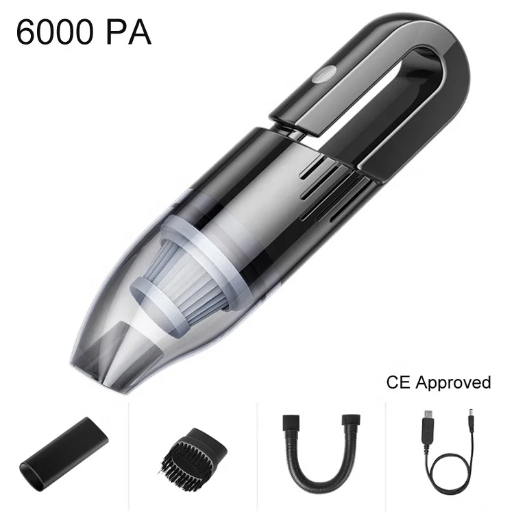 
6000 Pa Strong Power USB Rechargeable Mini Cordless Car Vacuum Cleaner Dust Buster for Home Desk Keyboard 