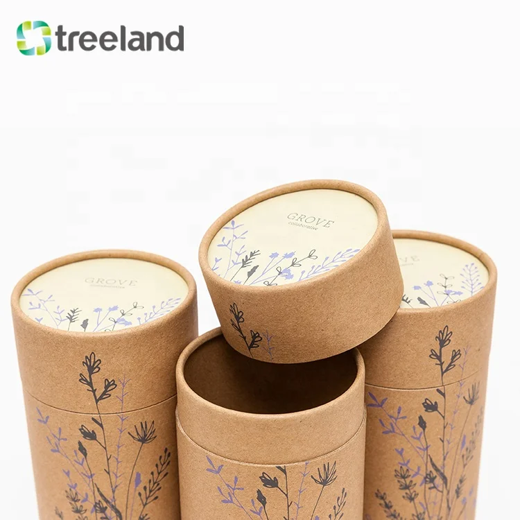 Manufactory Wholesale food grade recycled kraft paper tube tea packaging paper tube