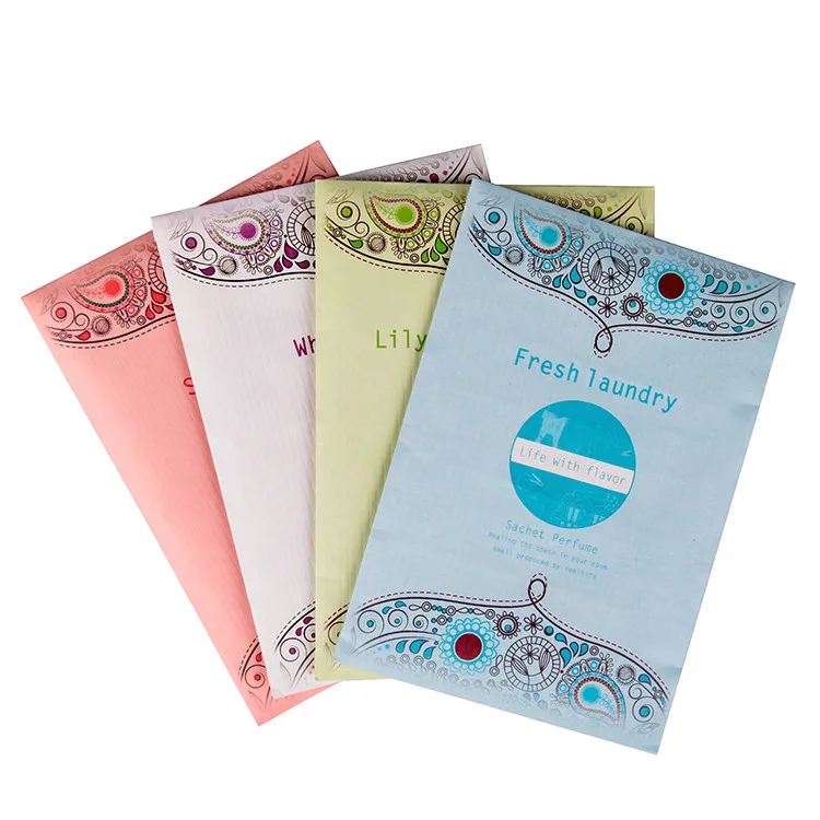 Small wardrobe clothes scent sachet car hanging fragrance eco-friendly material custom scentts aroma sachet bags
