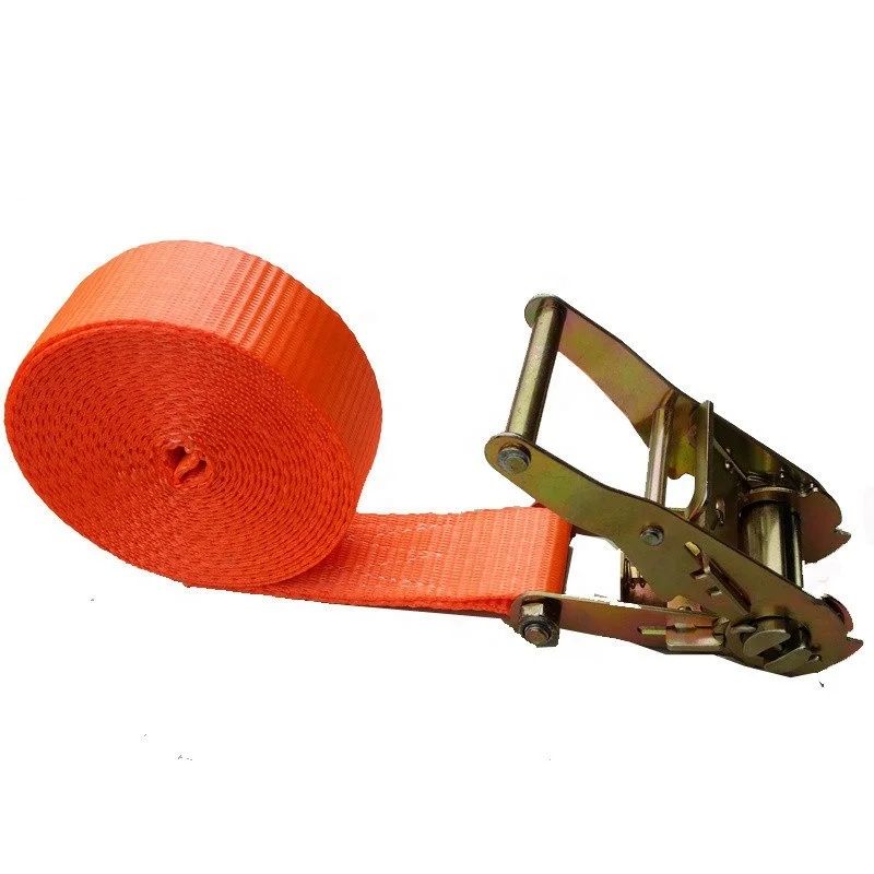 China manufacture new custom durable cargo lashing flexible polyester ratchet straps