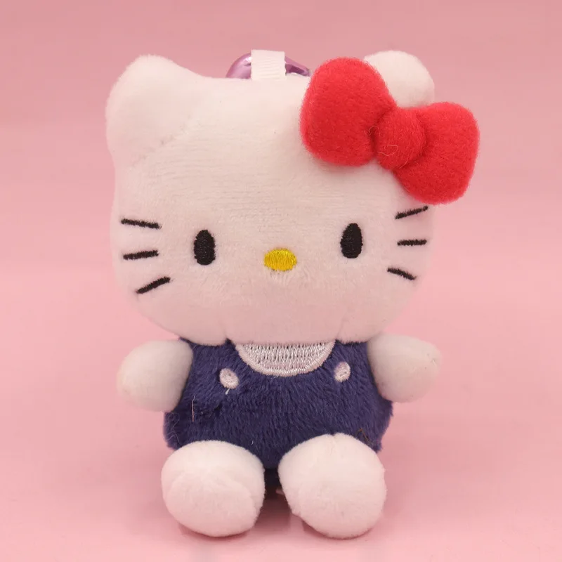 New kawaii 10cm Hello Kt Plush Keychains Classic Kitty Designs Soft Plushie Cartoon keychain toys for girls