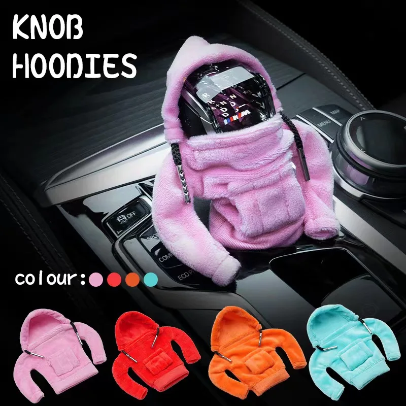 Hot Sale Creative Hoodie Car Gear Shift Cover Sweatshirt Speed Lever Changes Covers Auto Decoration Car Gear Shift Handle Hoodie