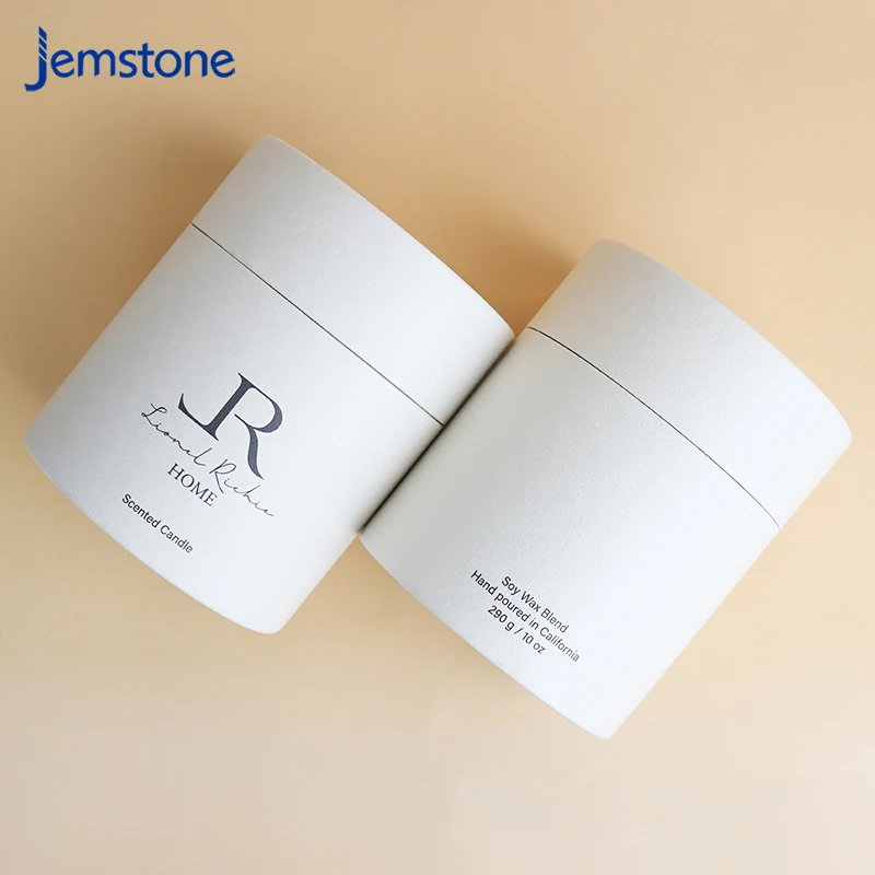 Factory Eco Round Box Handmade Soy Wax Luxury Candle Glass Jar Craft Paper Tubes Cardboard Paper Tubes Packaging Cylinder Box
