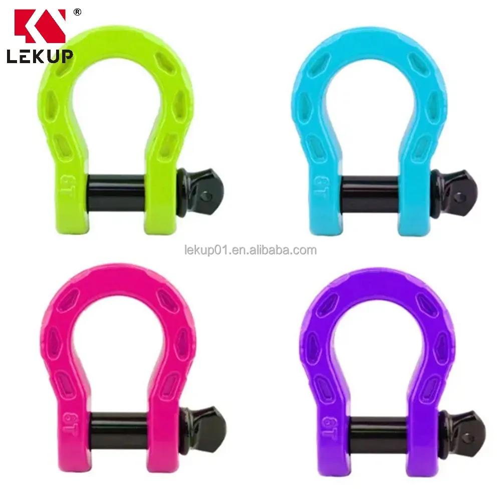 Color Spray Paint Shackle Custom Different Size Trailer Tow D-Ring Shackle Drop Forged Hitch Receiver Offroad Bow Shackles