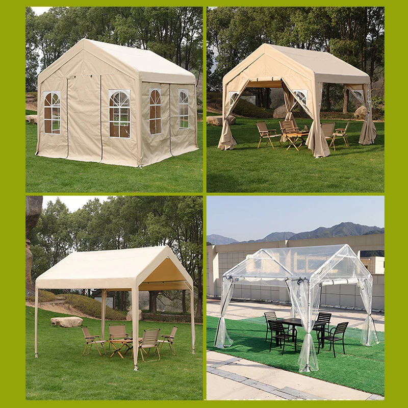 Outdoor Gazebos with Window Simulation Church Windows Curtains for Pop-up Canopy Portable Activities Tent