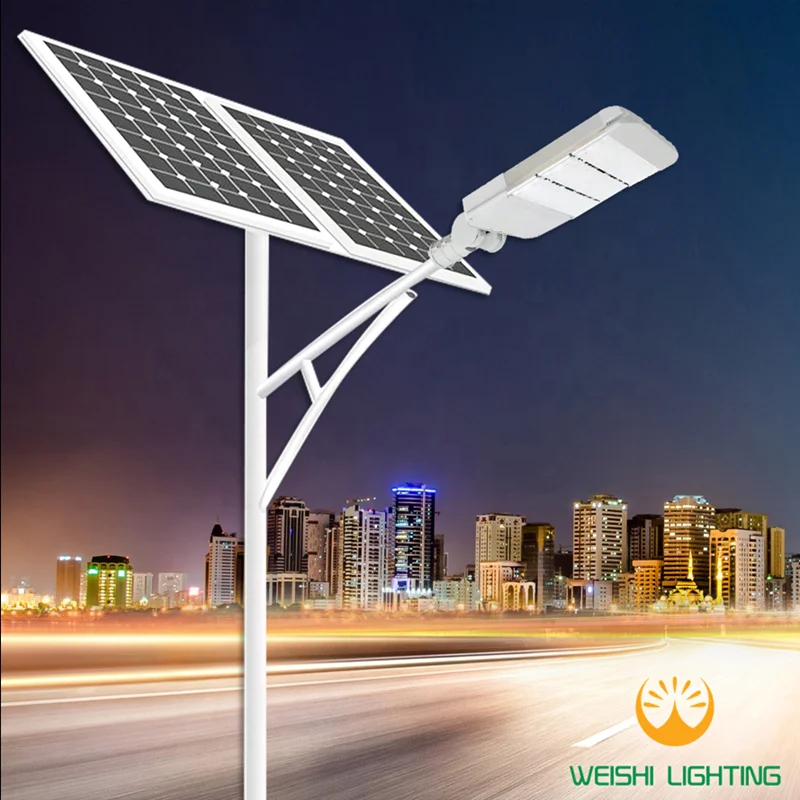 Outdoor IP65 High Power Solar Lithium Battery Powered Street Light Wind Solar Hybrid LED Street Light 80 90 100 120 150 200 watt