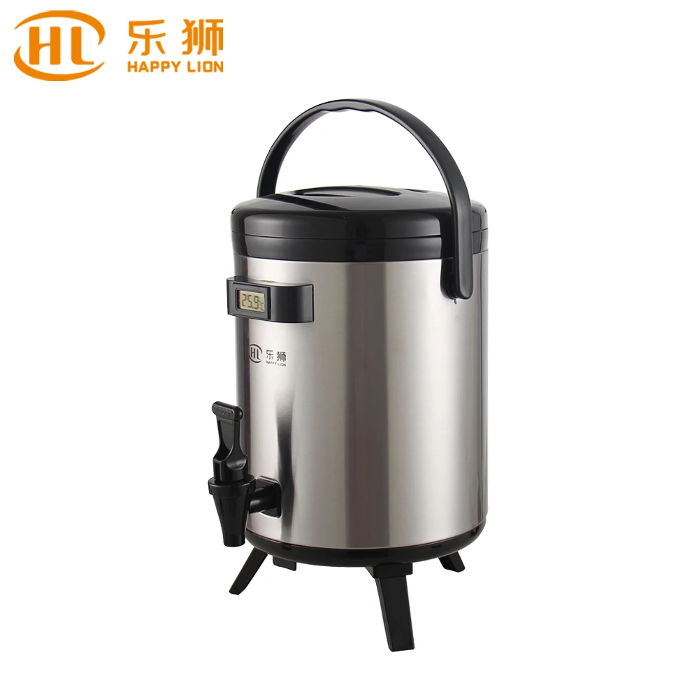 Coffee Shop Faucet Coffee Milk Tea Bucket Stainless Steel Vacuum Flasks Jug Hot & Cold Watch Jug Thermos